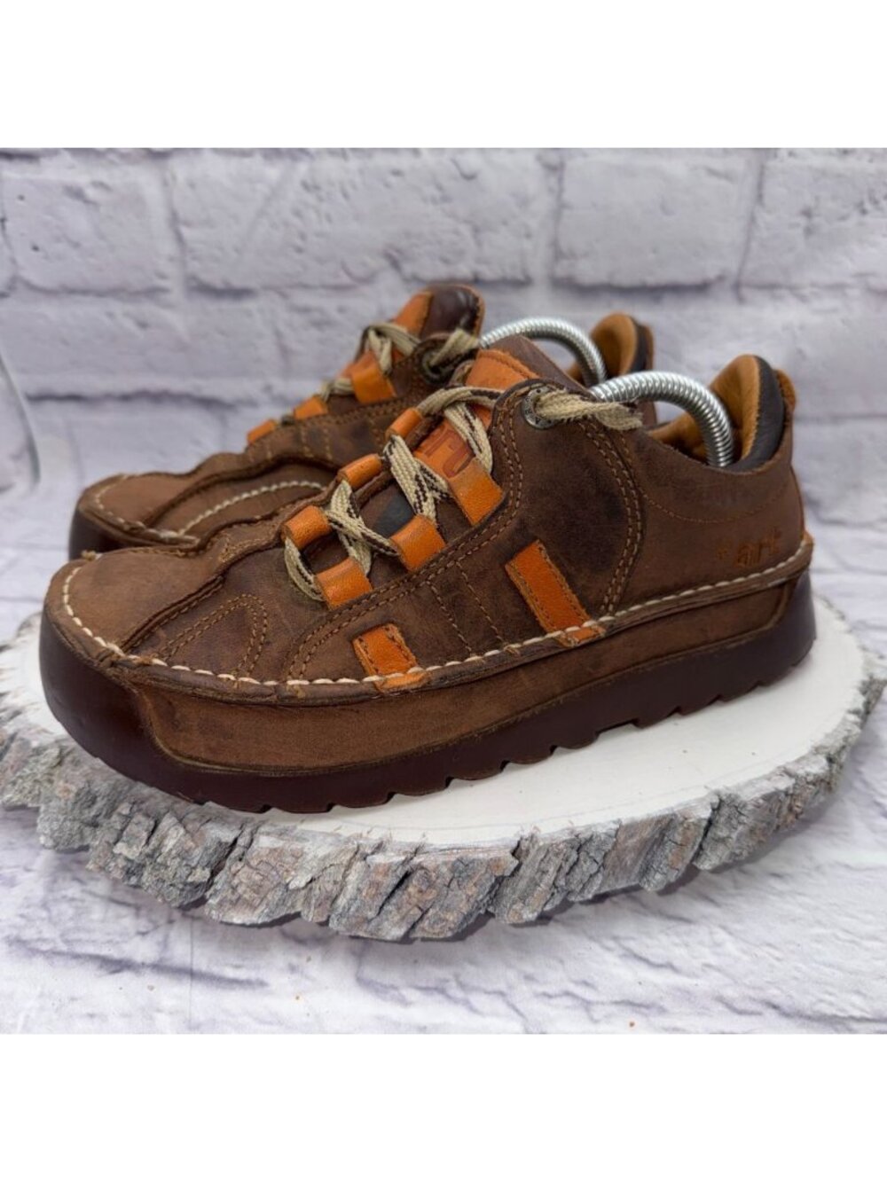 The ART Company Chunky Shoes Skyline 590 Y2K Sneakers Platform Leather Size 37